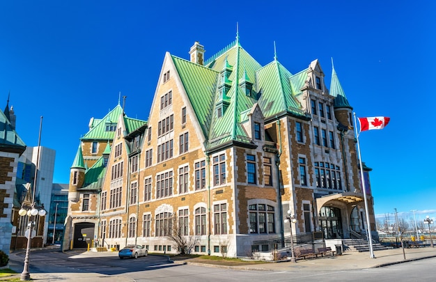 Historisches Gebäude in Quebec City nahe Gare du Palais Station, Kanada.