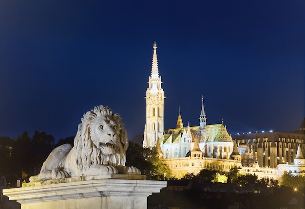 Hito húngaro, vista nocturna de Budapest