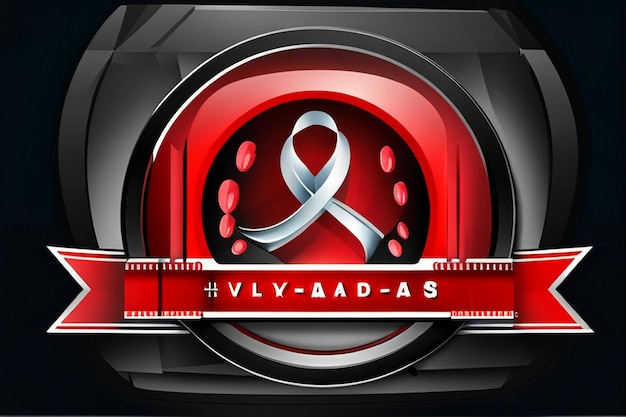 Foto hiv-aids-symbol, häufig verwendetes abzeichen-icon-design