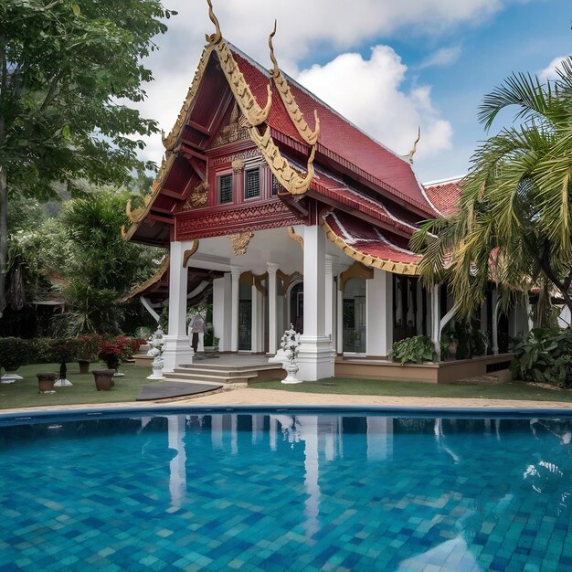 Foto hoam luang estilo tailandês do norte em flora real ratchaphruek em chiang maithailand