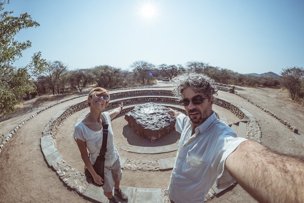 Hoba-Meteoritstandpunkt, Namibia, Afrika.