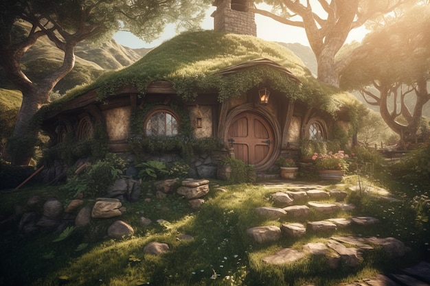 Hobbit-Haus Erzeuge KI
