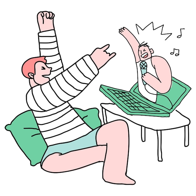Hobby in der neuen Normalität png COVID19 Zeichentrickfigur