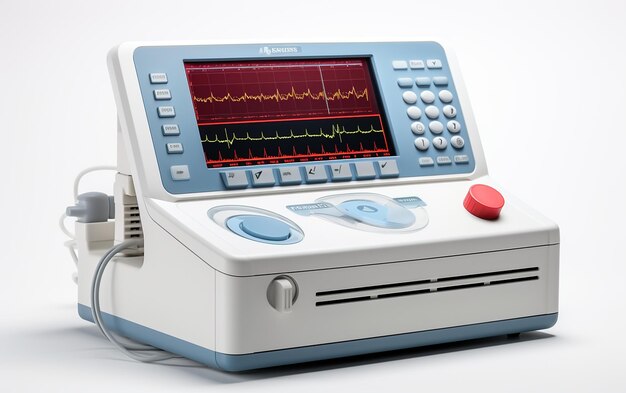 Foto hoch auflösendes ekg-gerät in 3d