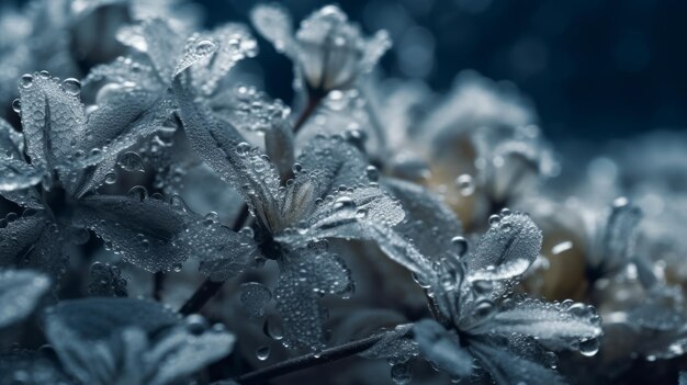 Foto hochauflösende makroaufnahme von frostkristallen, die sich auf delicate bilden