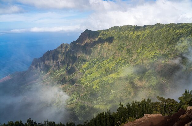 Hochauflösendes Panorama über das Kalalau Valley in Kauai Hawaii