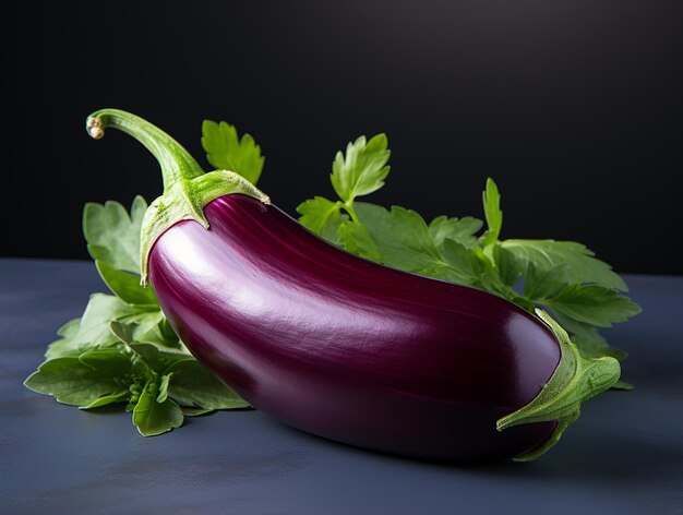 Hochdetaillierte isolierte Aubergine