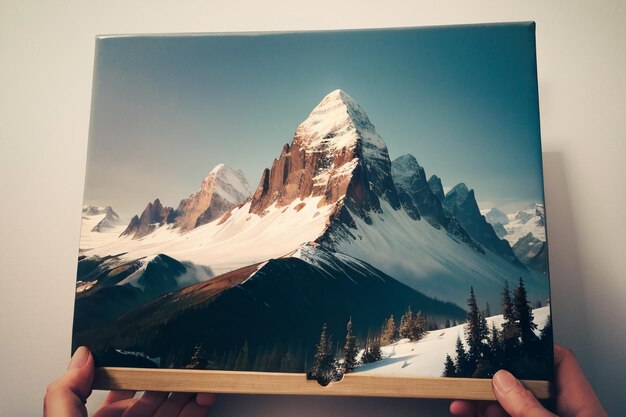 Hochgelegener Berggipfel, Schnee, Berggipfel, Hintergrundbild, Illustration, Naturlandschaft