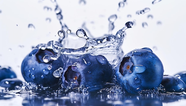 Hochgeschwindigkeits-Blueberry-Splash-Fotografie