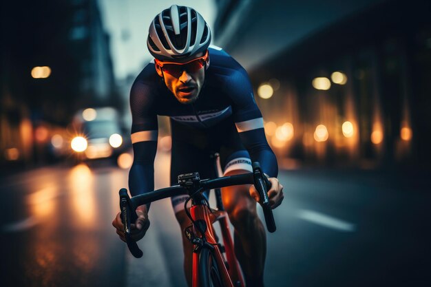 Hochgeschwindigkeitsradfahrer im Peloton