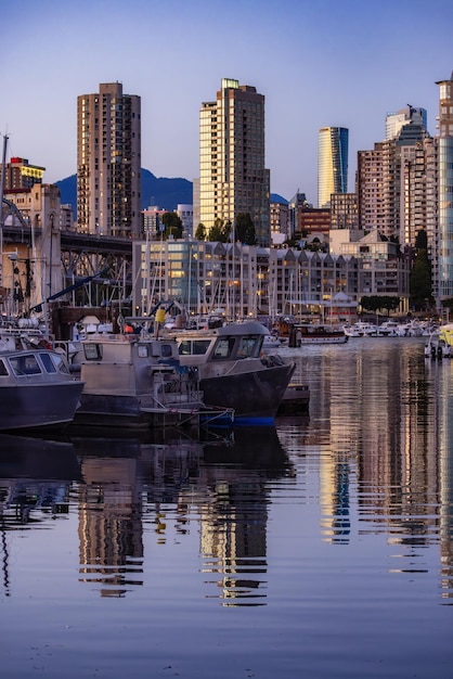 Foto hochhäuser in der innenstadt von vancouver, british columbia, kanada