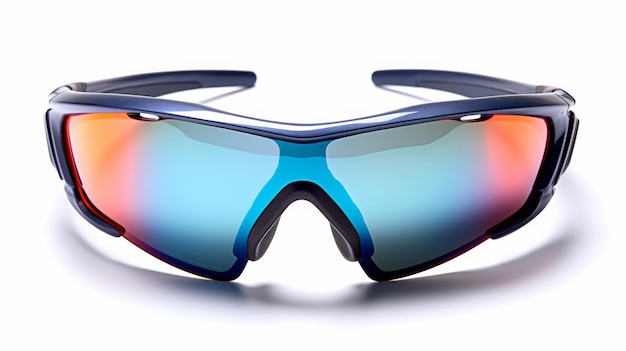 Hochleistungs-Sport-Sonnenbrille auf weißem Hintergrund