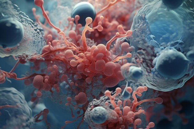 Hochskalige Vergrößerung enthüllt die Anatomie von Krebszellen