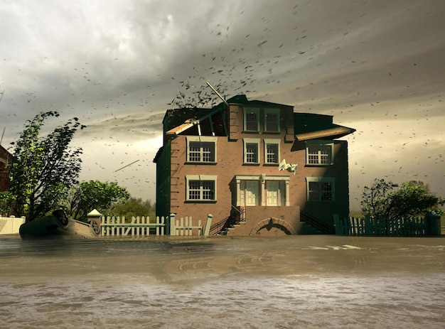 Hochwasser Haus