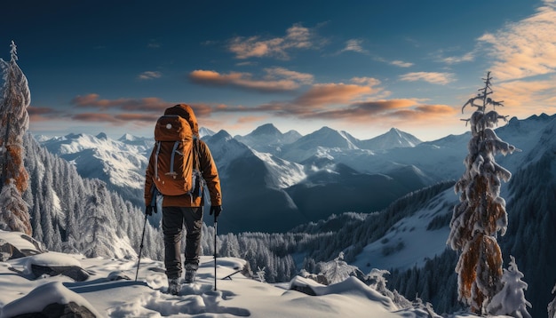 Hochwertige Stock-Fotografie zum Wandern im Schnee