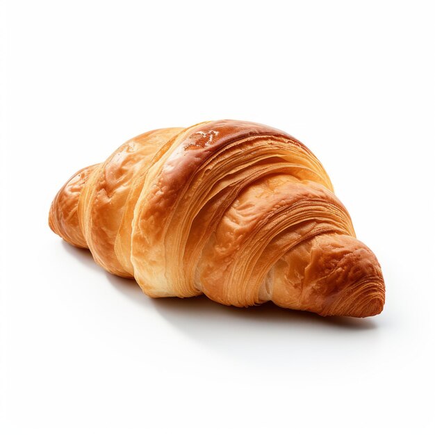 Hochwertiger Croissant auf weißem Hintergrund