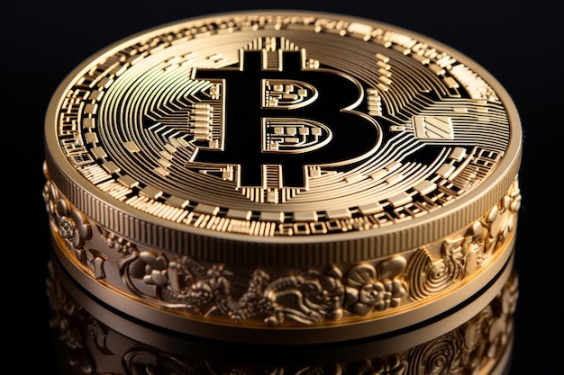 Foto hochwertiges bitcoin-wandpapier der kryptowährung