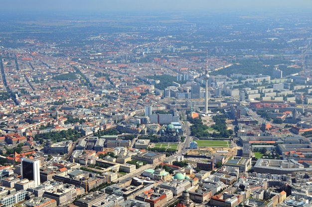 Hochwinkelansicht auf das Stadtbild