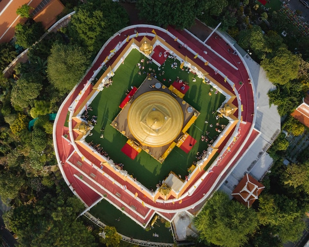 Foto hochwinkelansicht auf das stadtbild