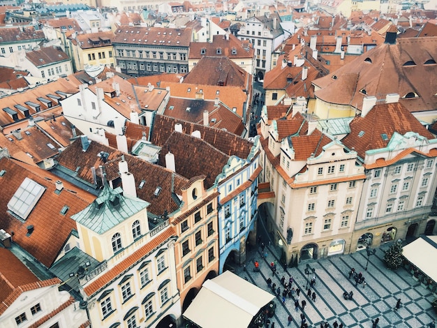 Hochwinkelansicht auf das Stadtbild