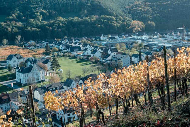 Foto hochwinkelansicht auf das stadtbild