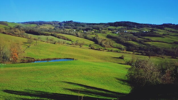 Foto hochwinkelansicht der landschaft