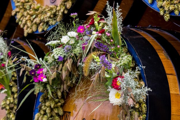 Foto hochwinkelansicht des blumenstraußes