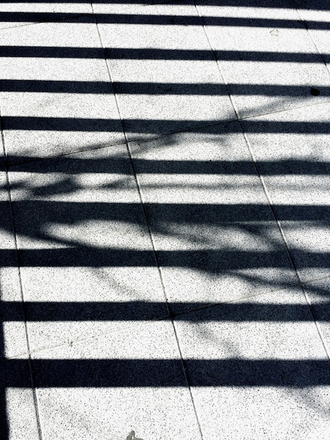 Foto hochwinkelansicht des fußweges mit schatten