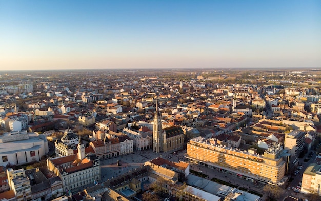 Hochwinkelansicht des Stadtbildes gegen den Himmel
