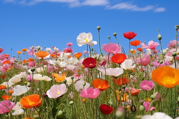 Hochwinkelansicht von Gänseblümchen vor rosa Hintergrund