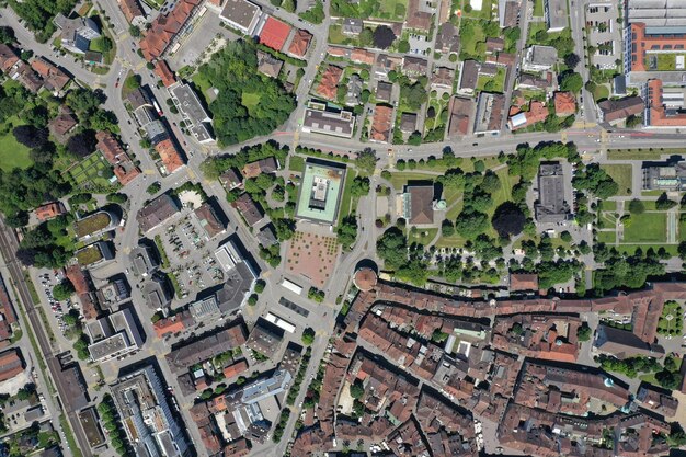 Foto hochwinkelansicht von gebäuden in der stadt