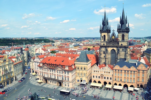 Hochwinkelansicht von Prag