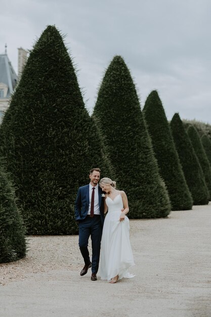 hochzeit, braut und bräutigam zusammen