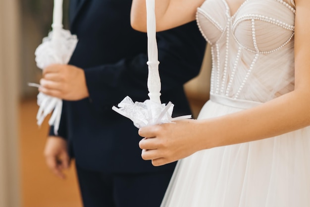 Hochzeit des Brautpaares in der orthodoxen Kirche eine Tradition