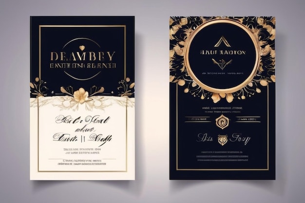 Hochzeits-Einladungskarte mit elegantem und anspruchsvollem Design Banner für Geschäftskonferenzen