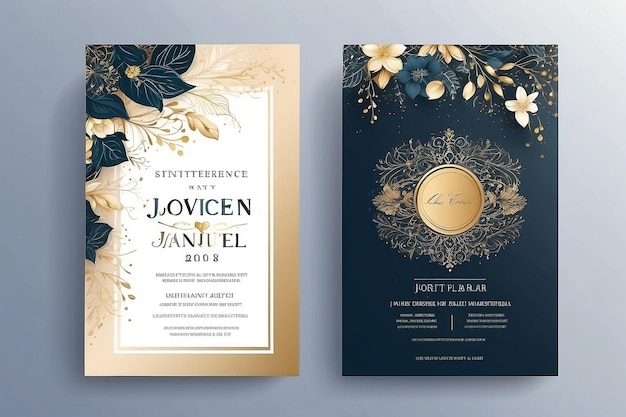 Hochzeitseinladungskarte mit elegantem und anspruchsvollem Design. Banner für Geschäftskonferenzen