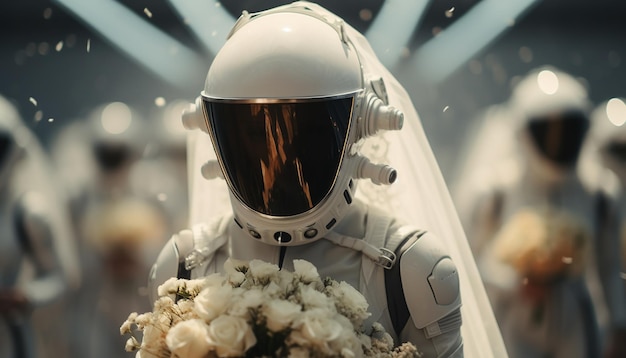 Hochzeitsfotograf im Weltraum futuristische Hochzeit