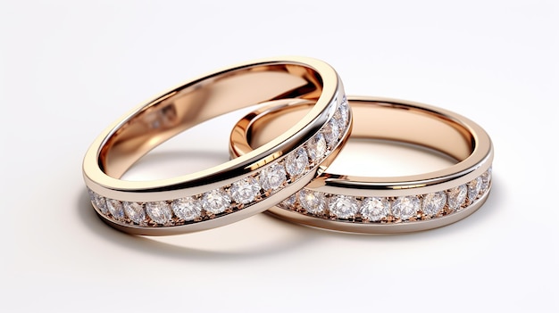 Hochzeitsring mit Diamanten Zeichen der Liebe Mode Schmuck Generator von ai