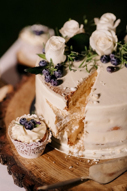 Hochzeitstorte bei der Hochzeit des Brautpaares