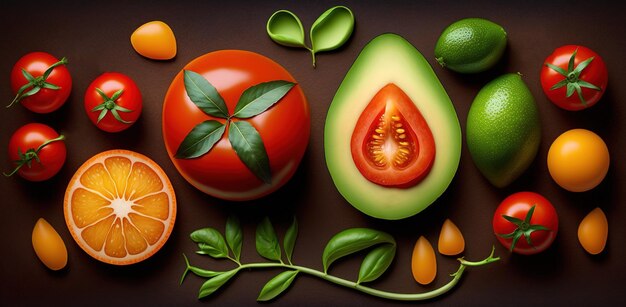 Foto höchste priorität für tomaten und avocados