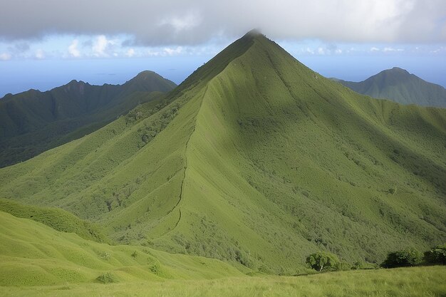 Höchster grüner Berg in Guadeloupe