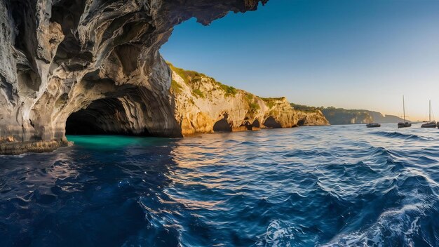 Höhlen und Meer in der Gegend von Alanya, Türkei