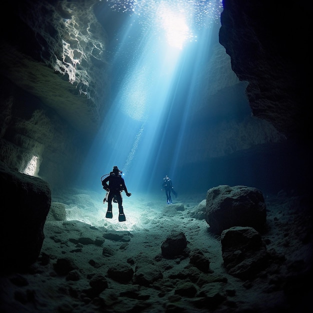 Höhlentauchen in der Unterwasserwelt
