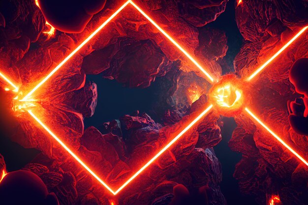Hölle mit Lava moderner Illustration für Design geeignet