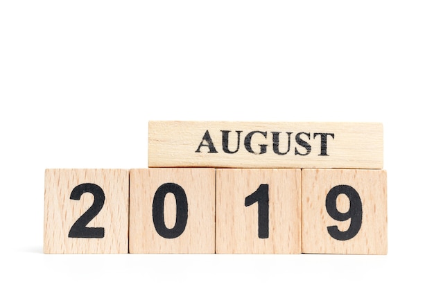 Hölzerner Würfelkalender (AUGUST) 2019