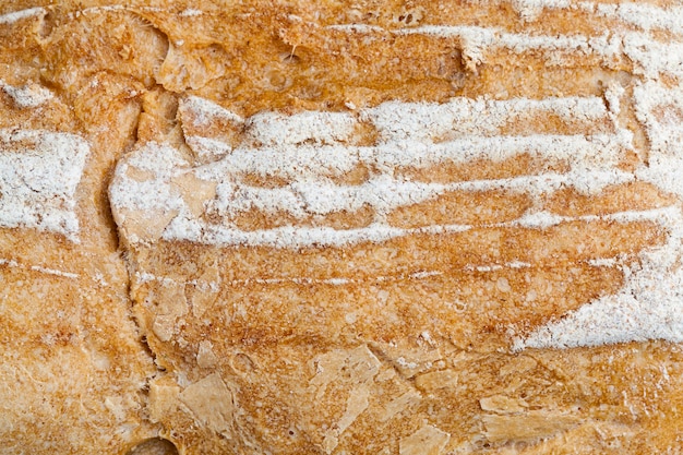 Hogaza fresca de pan de harina de trigo, productos alimenticios de trigo fresco