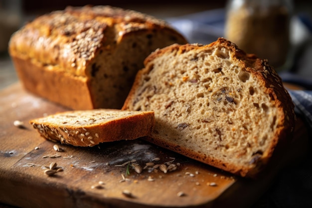 Una hogaza de pan con la palabra avena