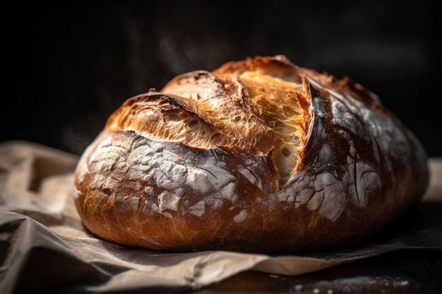 Una hogaza de pan con la palabra pan en ella