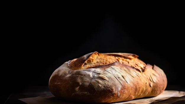 Una hogaza de pan de la que sale humo