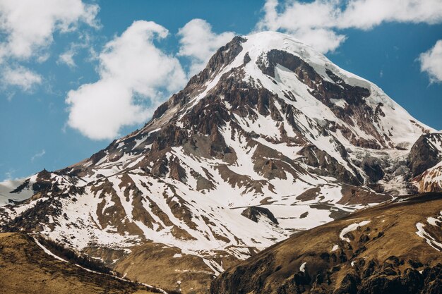 Hohe Berge Georgia Rock Snow Top Himmel